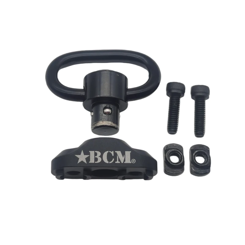 Adaptador giratorio de eslinga BCM QD de alta calidad, montaje de riel, correa de M-LOK, hebilla de bucle, botón de liberación rápida de acero deslizante - imagen 4