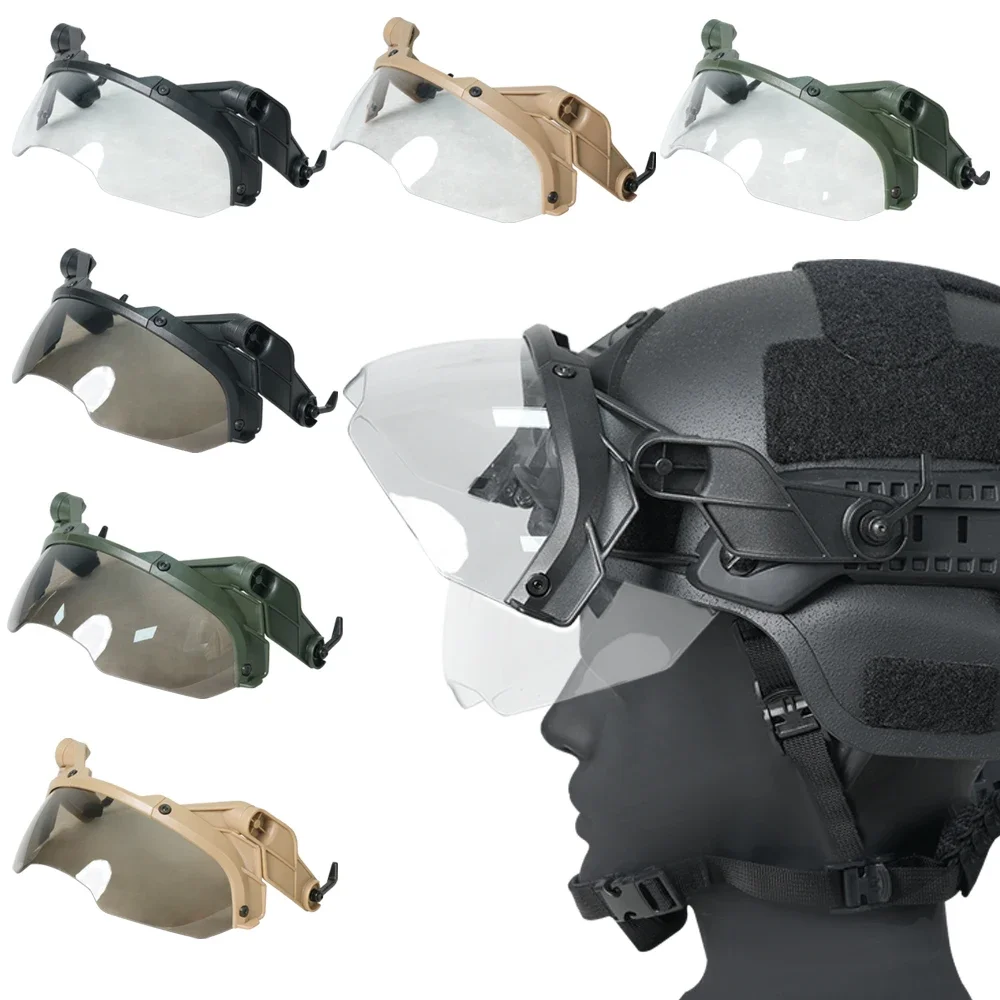Casco táctico OP gafas con cuernos desmontable casco FAST MICH antivaho y antidisturbios OP CS gafas protectoras ajustables
