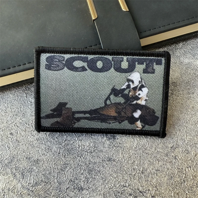 Parche táctico de motociclista Scout Trooper Morale, insignia militar, brazalete con gancho y bucle, mochila para exteriores, accesorios para sombrero, pegatinas - imagen 5