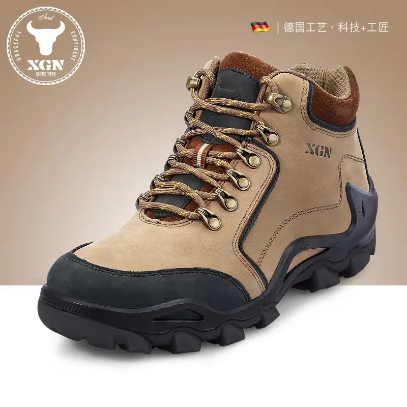 XGN Botas Tácticas Impermeables – Piel de Vaca Desert Trekking Hombre - imagen 4