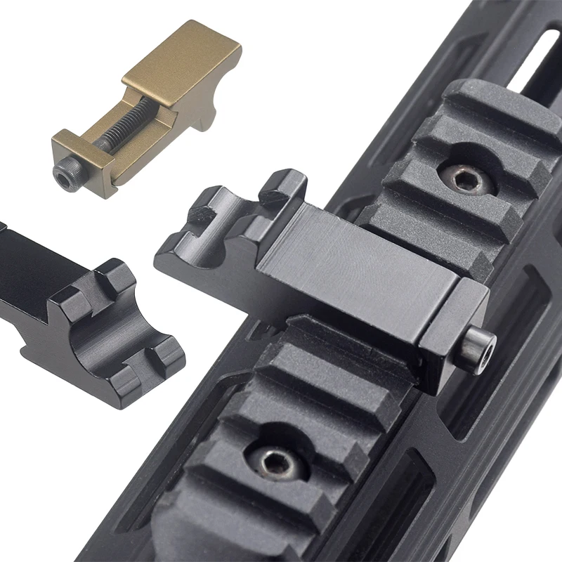 Montaje lateral de riel compensado de 45/30 grados, Metal para riel Picatinny de 20mm, Rifle AR15, mira táctica de punto rojo, linternas, montaje de alcance - imagen 4