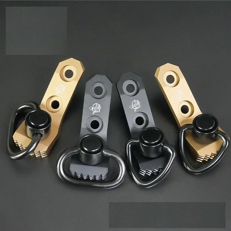 Adaptador de montaje de perno táctico CNC KAC QD, compatible con Base de montaje de M-LOK, hebilla de correa giratoria, botón de liberación rápida, accesorios de caza - imagen 5