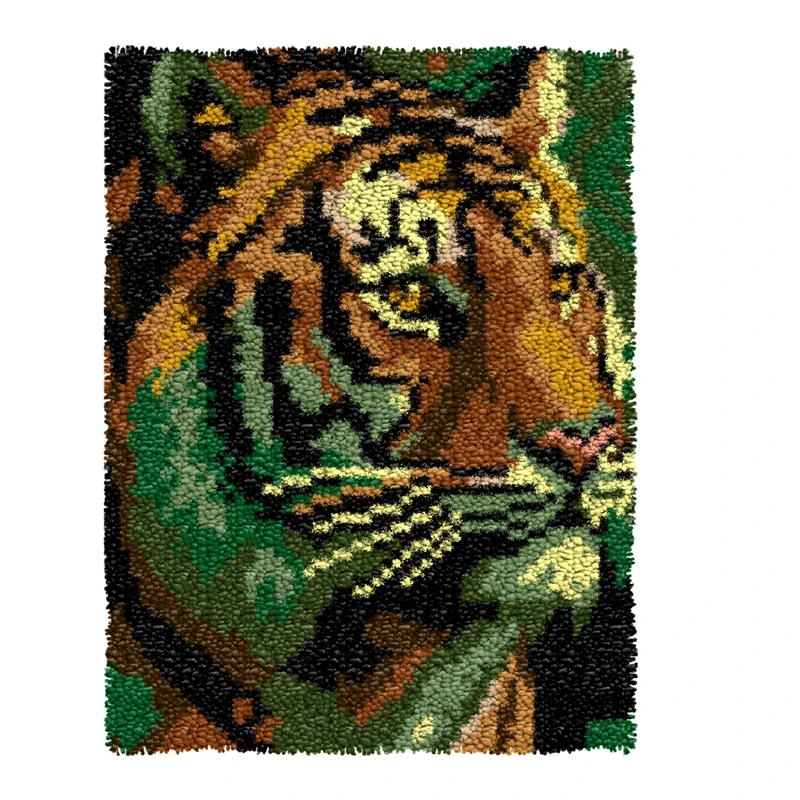 Paisaje Animal pestillo gancho almohada Smyrna paquete ganchos tejido bordado alfombra almohada bordado pestillo gancho Kits alfombra - imagen 3