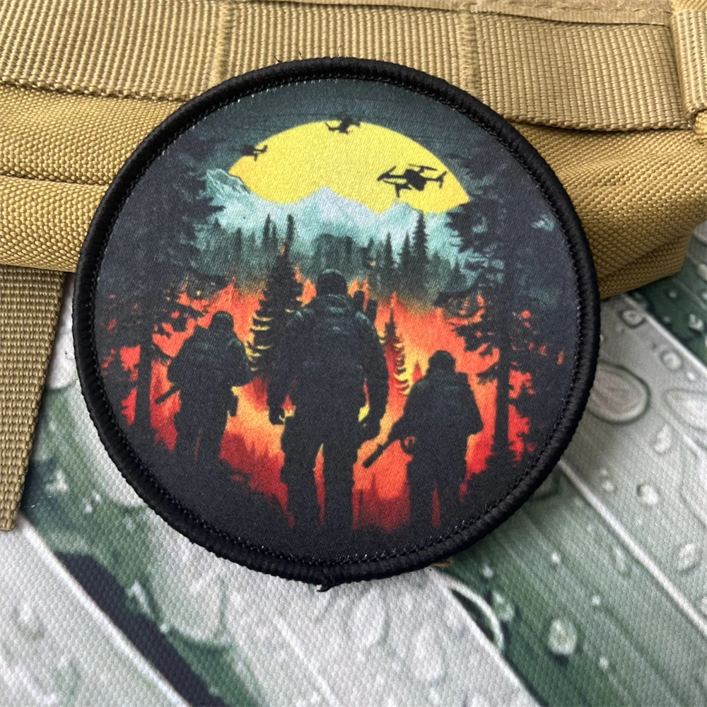 Insignia de moral de maestro Chevron, parches estampados de aventura, mochila táctica, pegatinas militares del Ejército, gancho y bucle - imagen 2