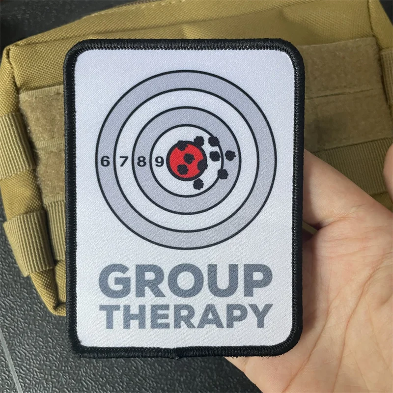 Parches tácticos de tiro Glock, parche bordado de gancho y bucle, insignia de moral de terapia de grupo militar, apliques de combate, pegatinas de mochila - imagen 2