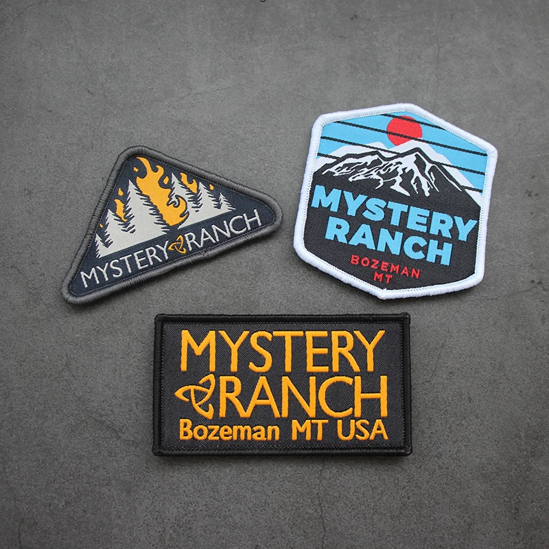 Accesorios para bolsa al aire libre, brazalete Triangular de granja misteriosa, etiqueta tejida, mochila de moral, insignia DIY, parche de gancho y bucle para chaqueta - imagen 5