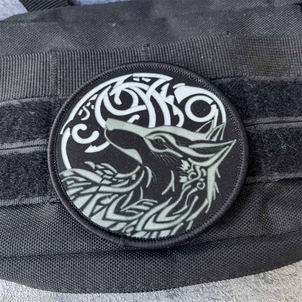 Parche de insignia de moral divertida "lobo", emblema militar, brazalete táctico, gancho impreso y bucle, ropa, mochila, accesorios, pegatinas - imagen 5
