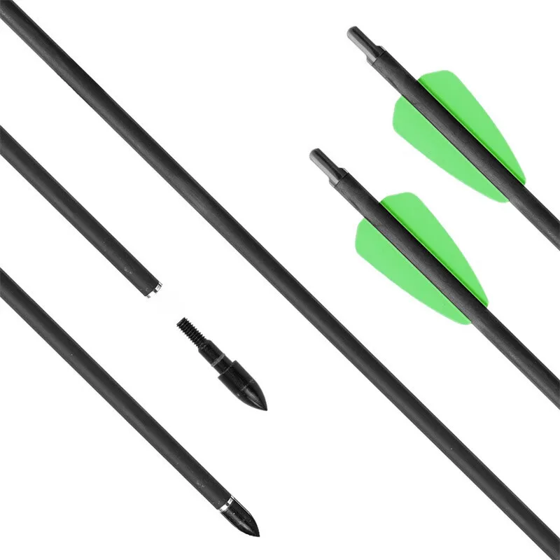 Pernos de ballesta de tiro con arco de 7,5 "y 15", flechas de cartón puro con puntas de flecha reemplazadas en Nock para caza al aire libre, 6 12 24 Uds. - imagen 3