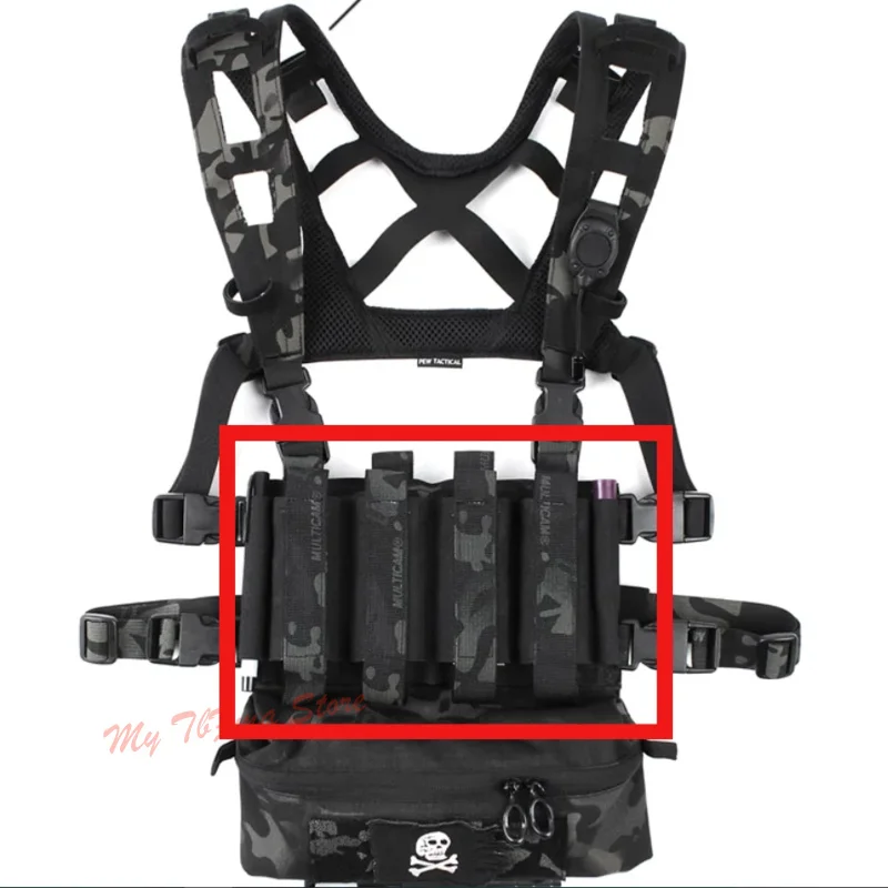 Bolsa de inserción de revista cuádruple elástica, Panel frontal de ataque SMG para LV119 FCSK AVS MK3 MK4 FCPC, tablero de repuesto de chaleco táctico - imagen 5