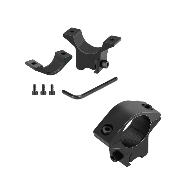 Accesorios para armas de juguete, anillos de cola de milano de 25,4 mm/1 pulgada, paquete de 2 anillos de montaje de alcance de perfil bajo para riel de cola de milano de 11 mm, óptica de caza - imagen 4