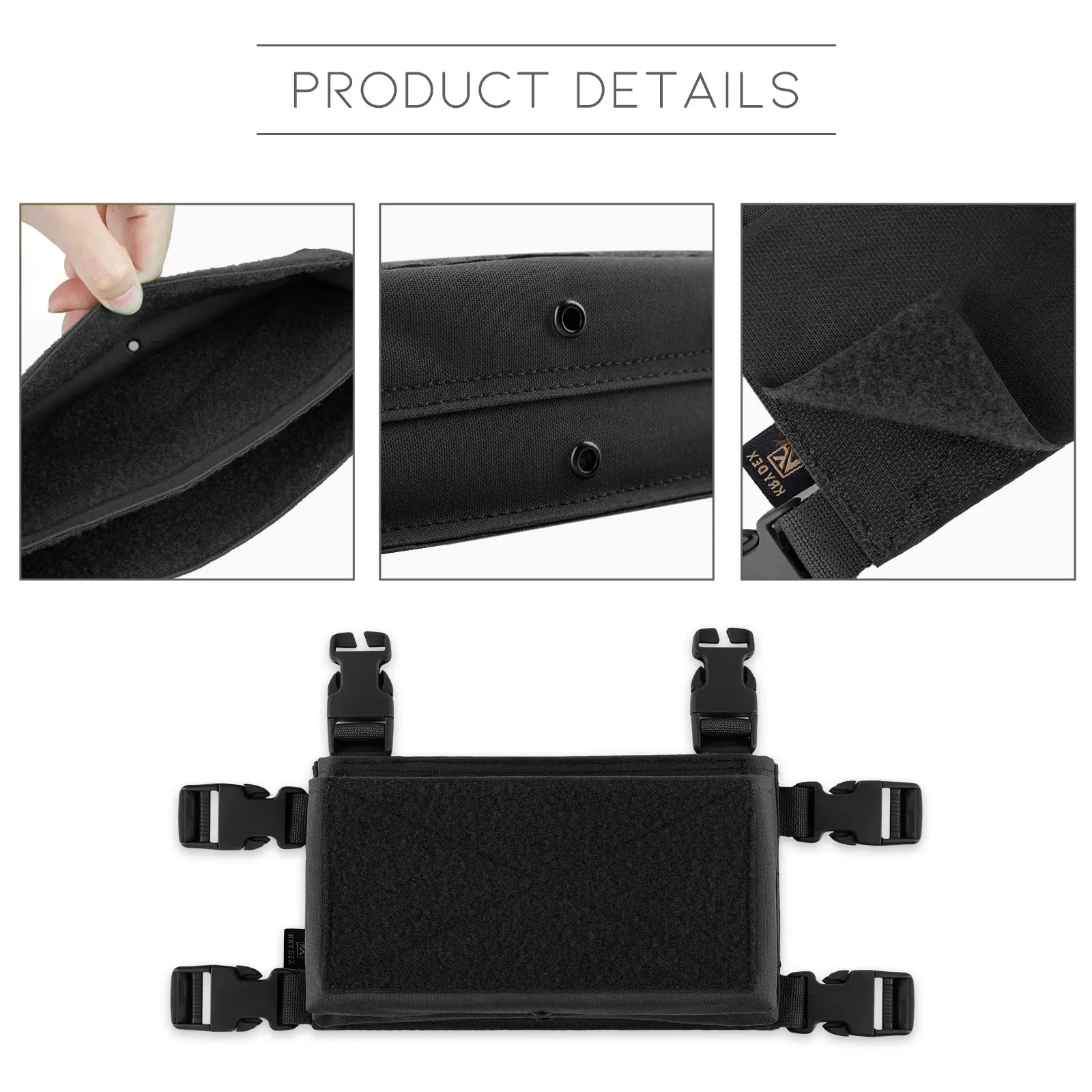 KRYDEX-chasis táctico MK3 Micro Fight, bolsa Mag, Panel frontal estilo Spiritus para plataforma de pecho MK3 MK4 JPC LV119, equipo de placa de chaleco - imagen 4