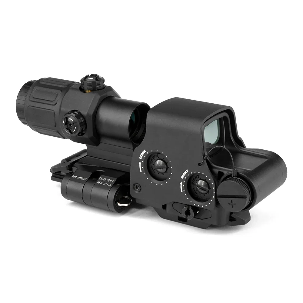 Mira de punto rojo EXPS3 con elevador óptico rápido y montaje FTC, combinación de lupa G33 3X con marcas completas Mil/Flag - imagen 5