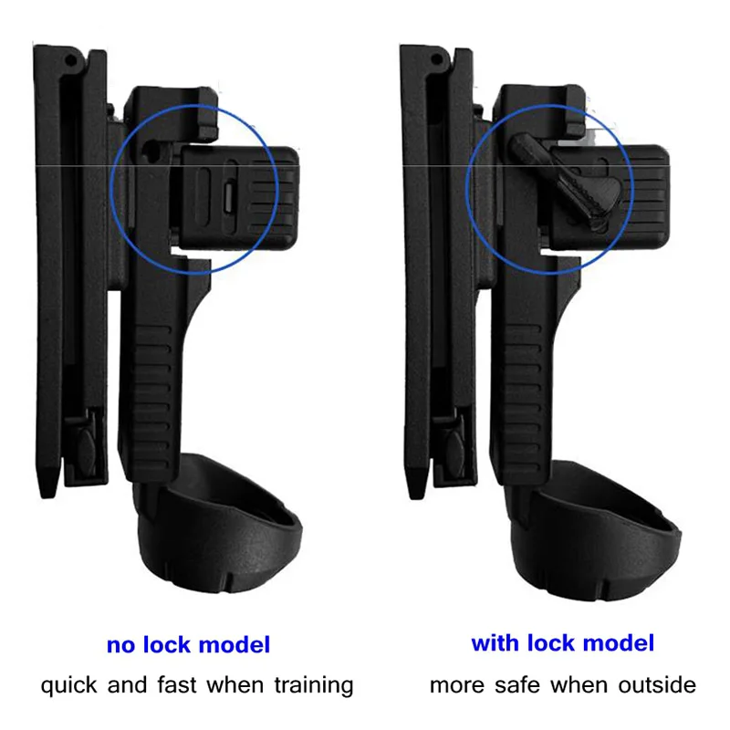 Funda táctica para pulverizador de pimienta, soporte para linterna, antirobo con cerradura giratoria, funda pulverizadora de policía militar - imagen 5