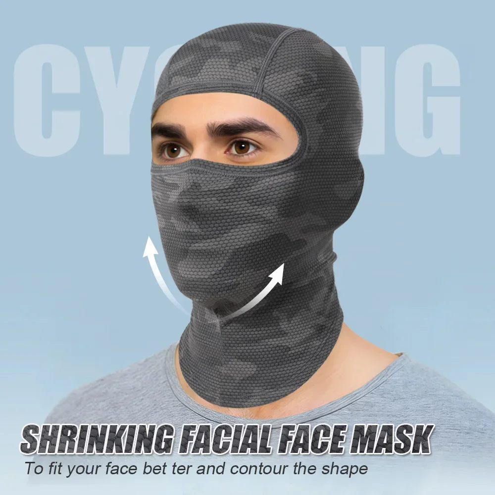 Pasamontañas de cara completa para ciclismo, mascarilla facial refrescante, transpirable, de seda helada, absorbente, para casco de bicicleta, equipo de equitación para hombres - imagen 3
