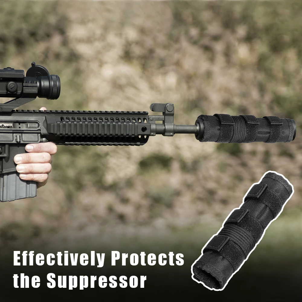 Cubierta de supresor táctico de 6/7 pulgadas, cubierta protectora de barril resistente al calor para Rifle, fundas protectoras para caza y tiro - imagen 5