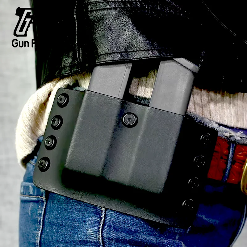 Gunflower-funda táctica Kydex de doble apilamiento para revistas, 9mm, 0,4S y W, bolsas para pistola Mag - imagen 3
