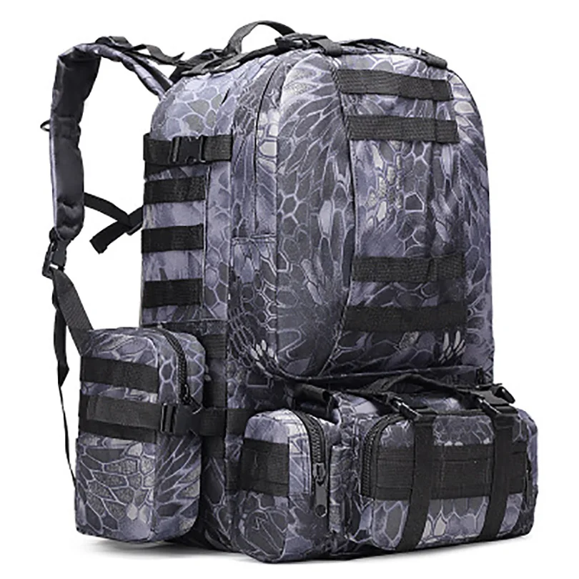 Mochila de senderismo para deportes al aire libre, bolsa de camuflaje impermeable para caza, Camping, Trekking, escalada táctica - imagen 3