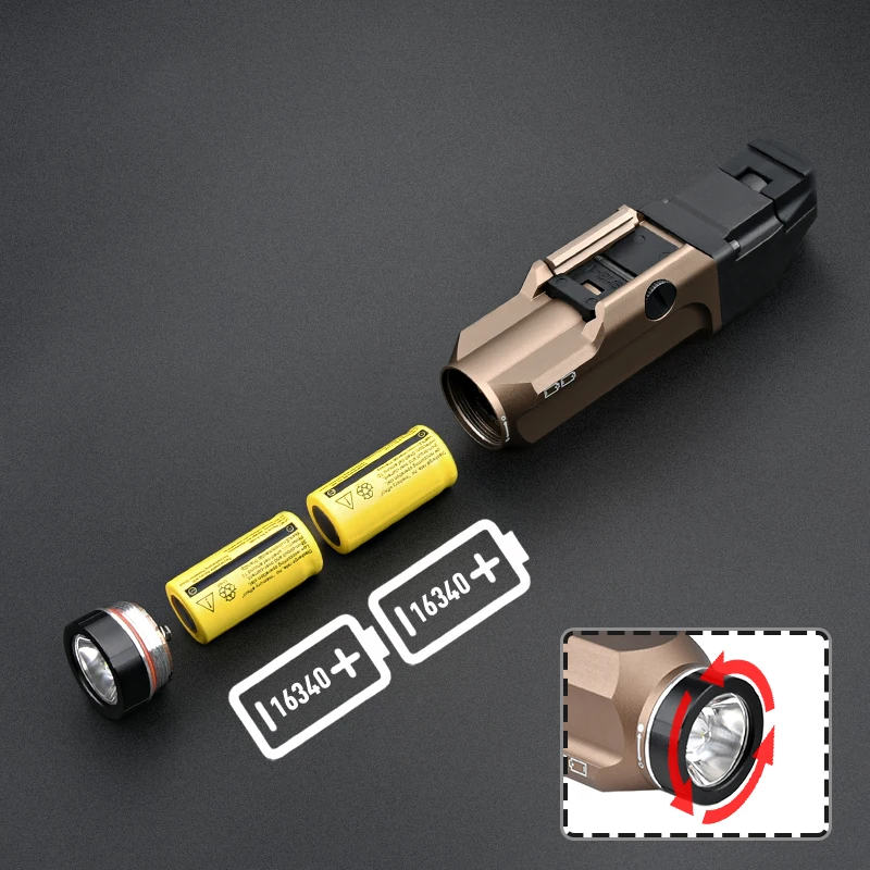 STREAM TR9 linterna táctica de alto lúmenes Scout arma luz ajuste ar15 óptica caza Airsoft accesorios 20mm carril M300 X300 - imagen 4