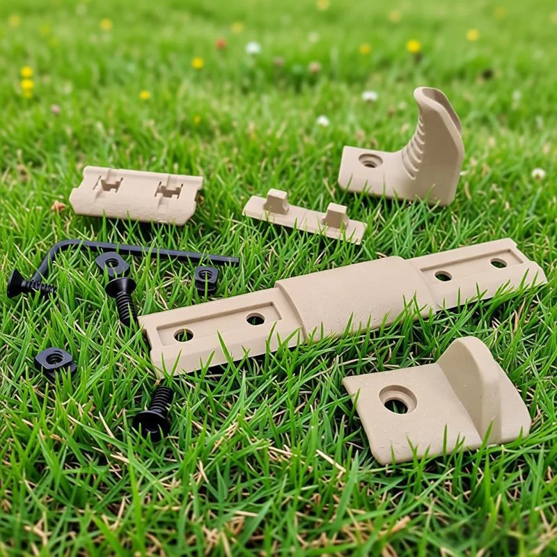 Cubiertas universales de riel resistentes al calor para KeyMod/M-LOK, kit táctico de plástico de nailon Compatible con Airsoft AR15 M4 HK416 ACR