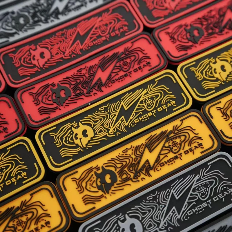 Ghost Gear Contours Skull 3D PVC parche táctico de goma para ropa bolsa chaleco decoración - imagen 2