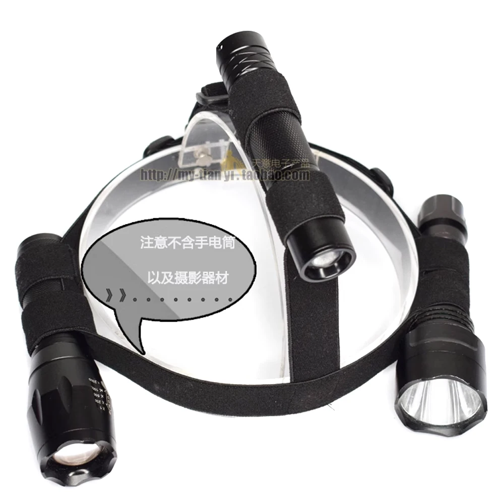 Correa para la cabeza, diadema de montaje, correa para la cabeza negra, soporte para diadema, correa fija para linterna con batería 18650, diámetro de 20-25mm - imagen 5