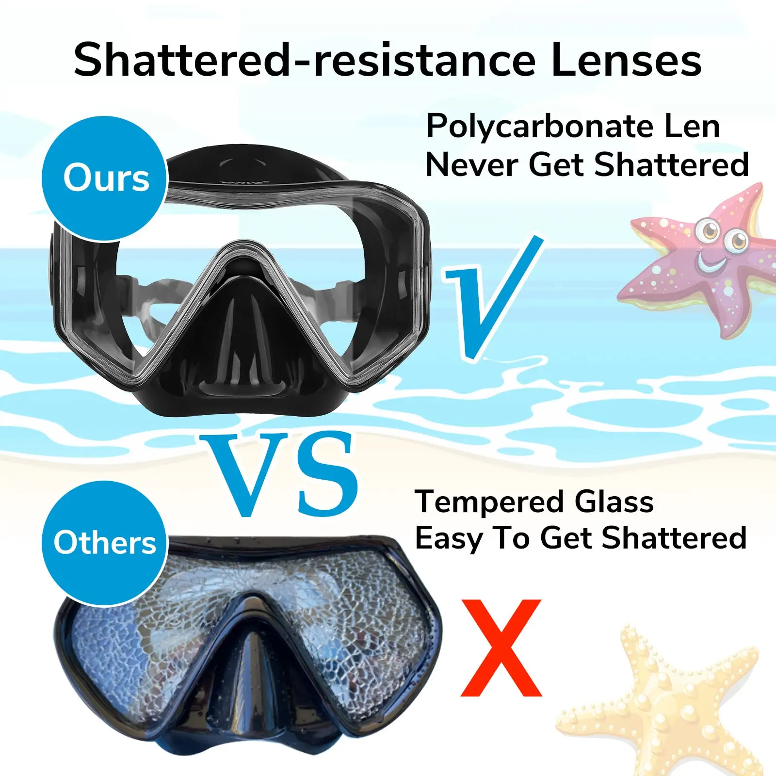 Máscara de buceo, equipo de máscara de snorkel profesional, gafas de snorkel, máscara de buceo antifugas, máscara de gafas de natación para adultos - imagen 4