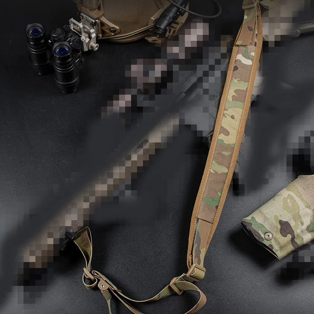 Correa de hombro Modular de combate táctico de 2 puntos, lengüeta de tracción de goma de ajuste rápido, accesorios de Airsoft, estilo Ferro, M4 AK - imagen 4