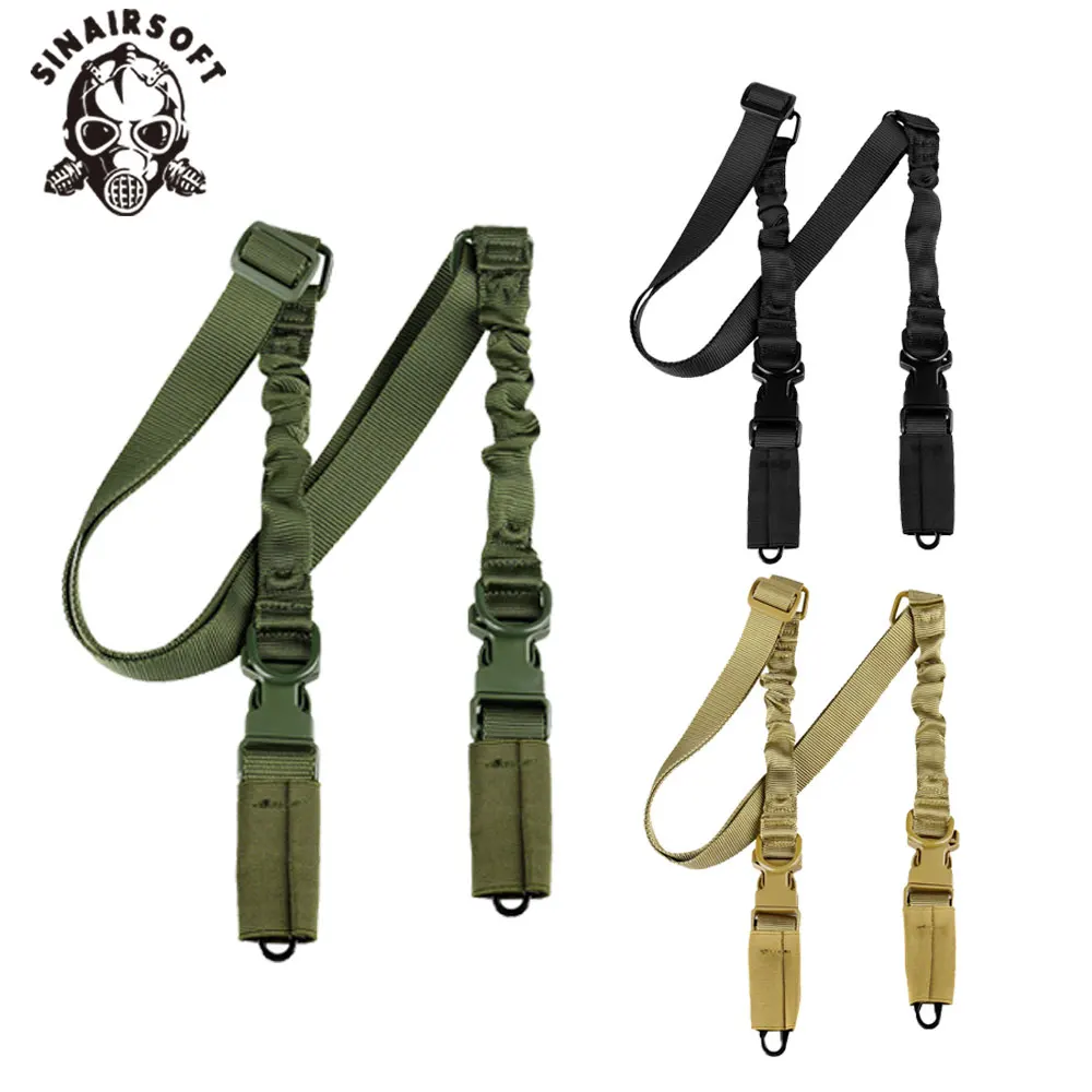 SINAIRSOFT ajustable 2 puntos Rifle Sling táctico de liberación rápida verde Universal apto para caza Airsoft Paintball correa de nailon - imagen 2