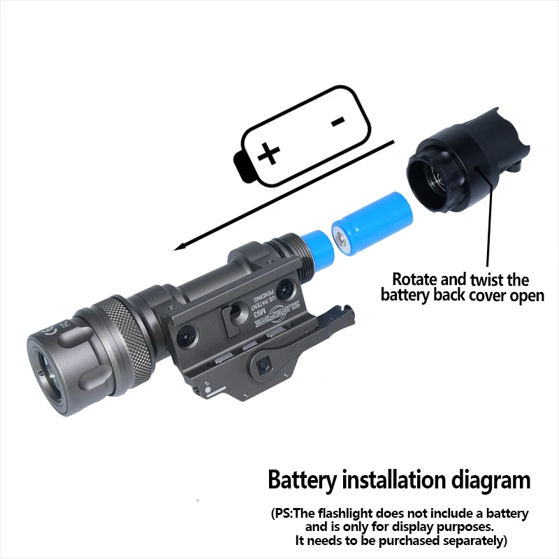 SOTAC-Iluminador táctico M952V IR, LED blanco, de doble salida interruptor remoto, linterna de presión, montaje QD, riel Picatinny - imagen 3