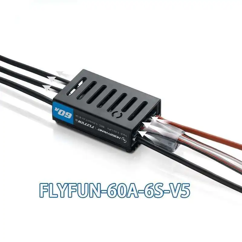 Original HOBBYWING FLYFUN 30A Mini 40A 80A 110A 130A V5 con función de empuje inverso ESC sin escobillas para Dron avión - imagen 3