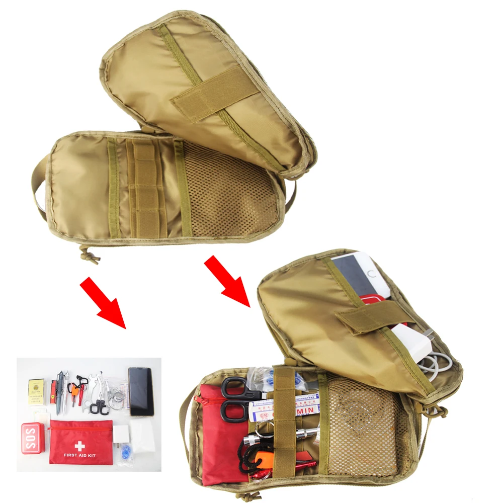 Bolsa de hombro táctica Molle EDC, riñonera médica para deportes al aire libre, viajes, senderismo, accesorios de Camping, bolsas de pecho - imagen 5