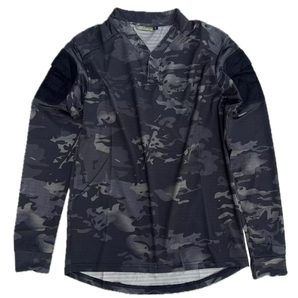 MCBK Camiseta táctica manga larga camuflaje nocturno seco rápido Ice-Cool