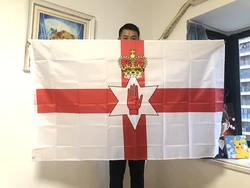 SKY FLAG-Bandera de Irlanda del Norte, 90x150cm, 3x5fts, poliéster colgante de alta calidad, Bandera de Irlanda del Norte Ulster