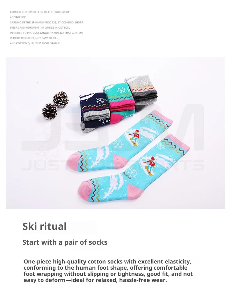 JSJM calcetines térmicos de esquí de invierno para niños, calcetines deportivos de algodón más gruesos y cálidos, calcetines térmicos para ciclismo y esquí para niños, regalos de navidad - imagen 5
