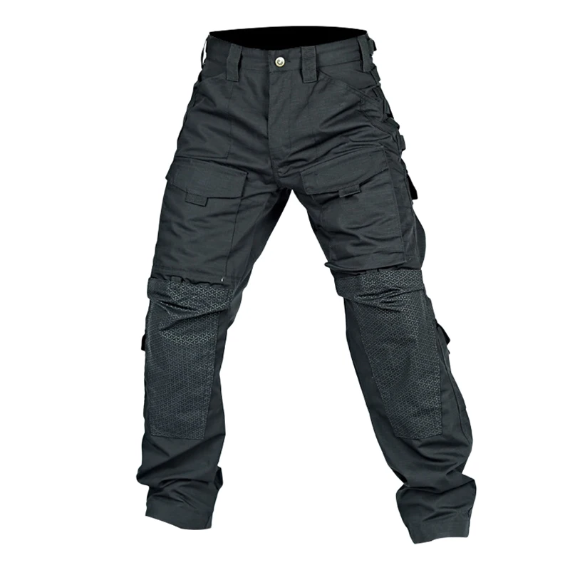 Pantalones tácticos con múltiples bolsillos para hombre, pantalones Cargo para exteriores, pantalones de combate militar, resistentes al desgaste, pantalones de trabajo para senderismo - imagen 2