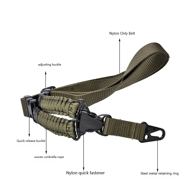 Eslinga deportiva de nailon, práctica correa de hombro ajustable para deportes al aire libre, eslinga para rifles, pistolas Airsoft, eslinga para equipo AK47 M4 AR15 - imagen 3