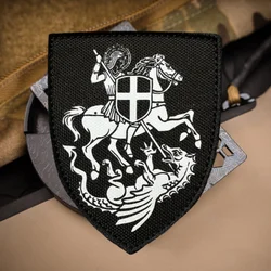 Parche estampado del Arcángel Michael para ropa, insignia de moral táctica, parche militar con gancho, pegatina para brazalete de mochila