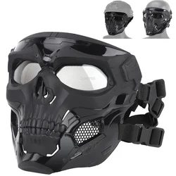 Máscara facial completa con calavera táctica, resistente a impactos, máscara de protección para tiro Airsoft, caza al aire libre, máscaras de esqueleto CS Wargame