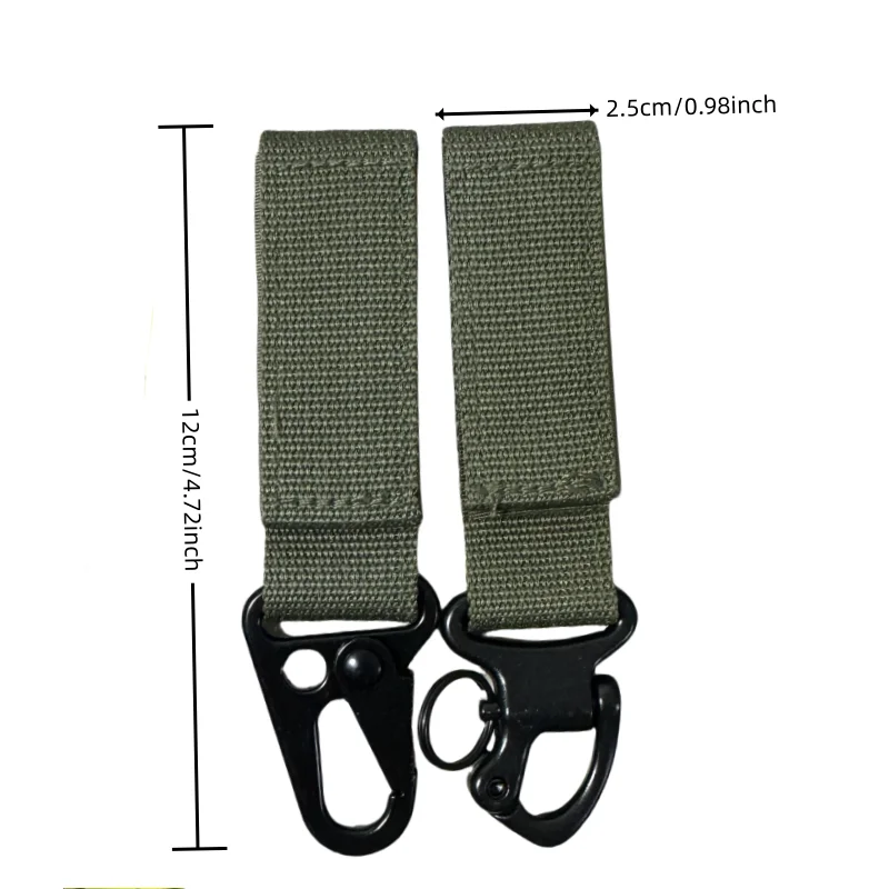 Gancho táctico de nailon para llave, hebilla de correas, sistema colgante, hebilla de cinturón Molle, chaleco, accesorios de Metal colgantes, equipo - imagen 5