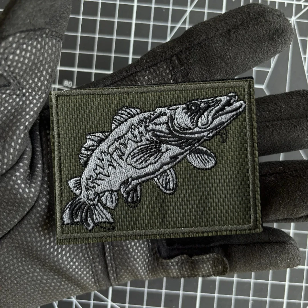 Parche de pesca, insignia de moral táctica, parches bordados de gancho y bucle para ropa, mochila, pegatina decorativa militar - imagen 3