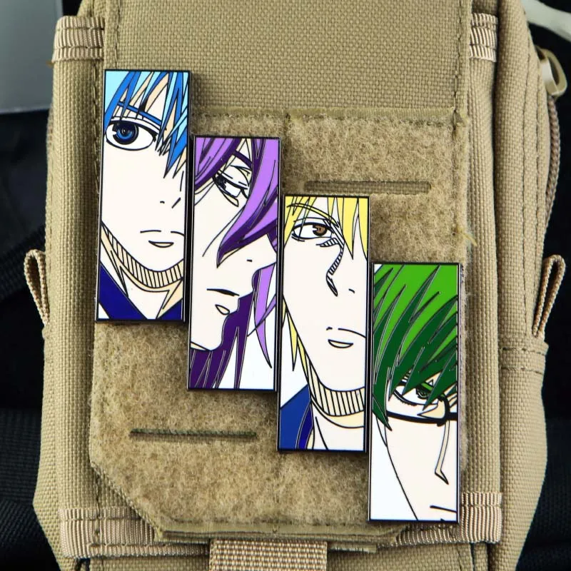 Parche de Metal de baloncesto de Kuroko, insignia de figura de Kuroko, Tetsuya, Kise, Ryouta, Midorima, Shintaro, Aomine, Daiki, Murasakibara, Atsushi - imagen 2