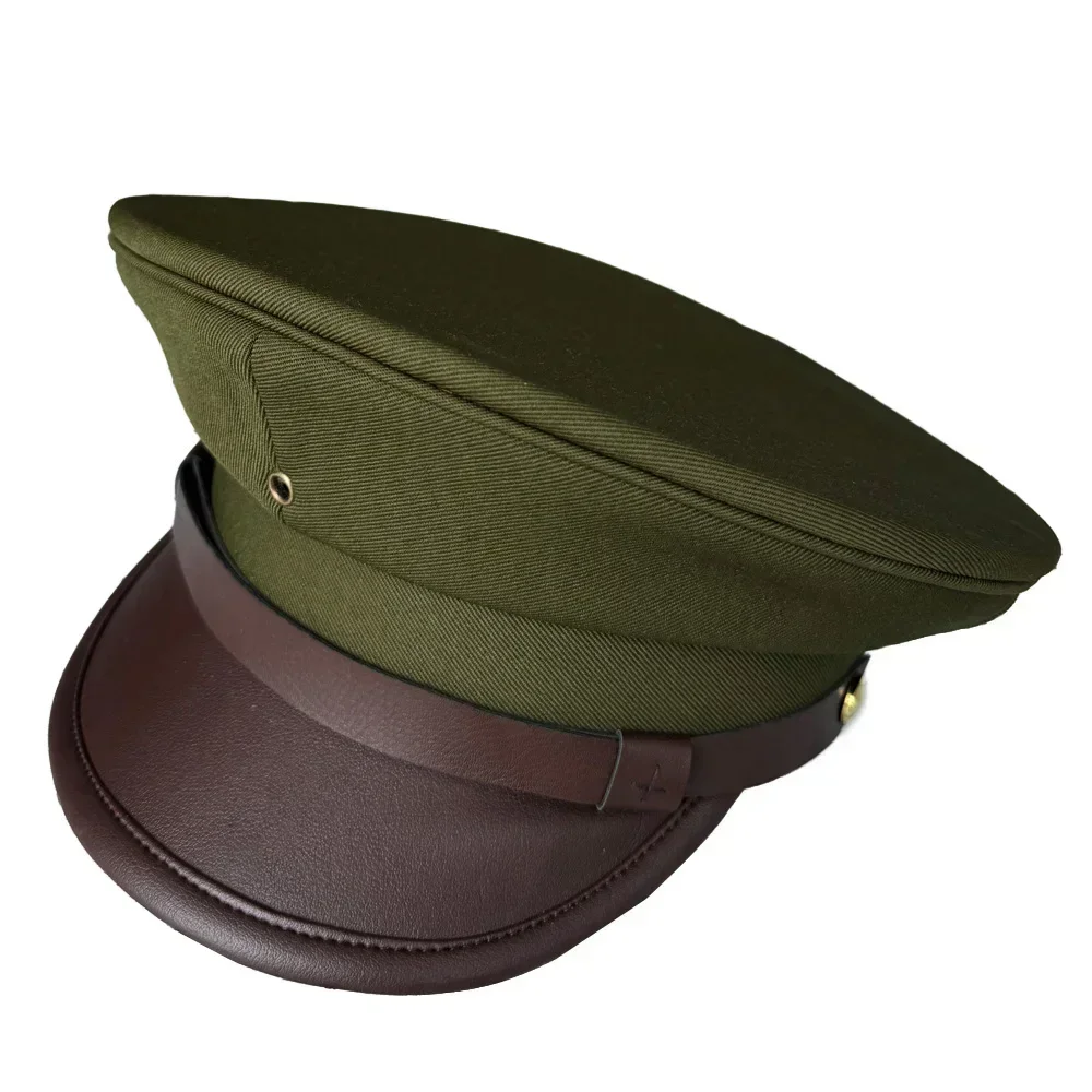 WW2 WW2 sombrero de EE. UU. gorra grande verde Vintage americano Segunda Guerra Mundial Metal Badat oficial sombreros de piloto - imagen 4
