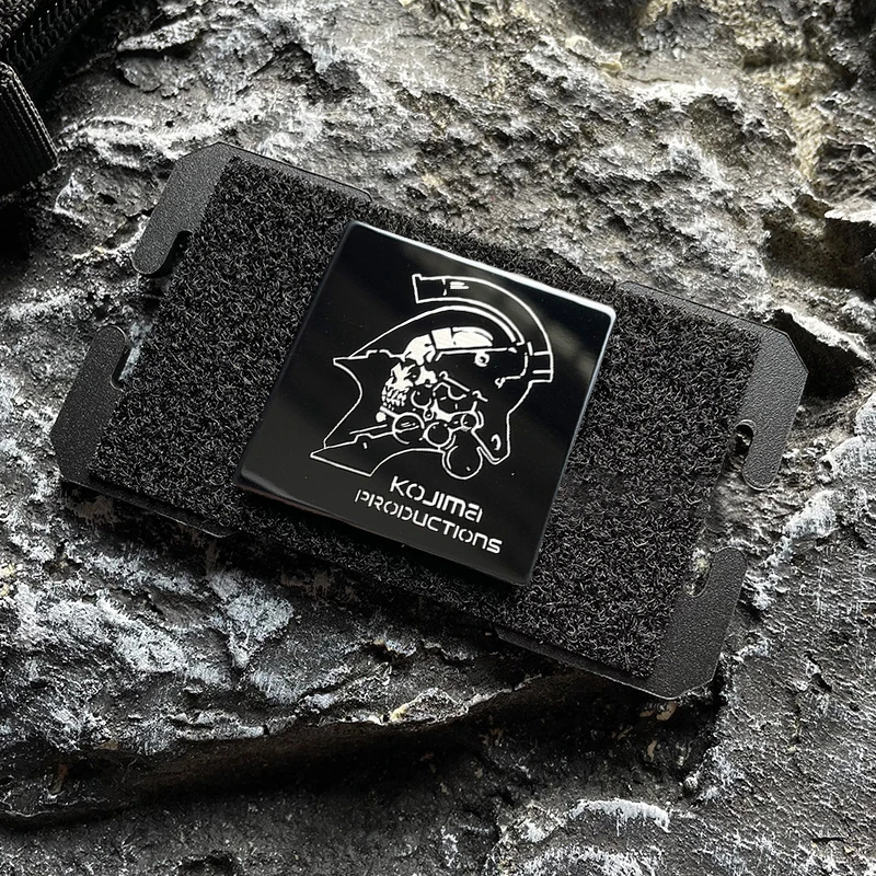 Death Stranded Metal Morale Emblem Hideo Kojima Studio Logo Hook&Loop Patches Tactical Accessories Backpack Decoration Sticker - imagen 3
