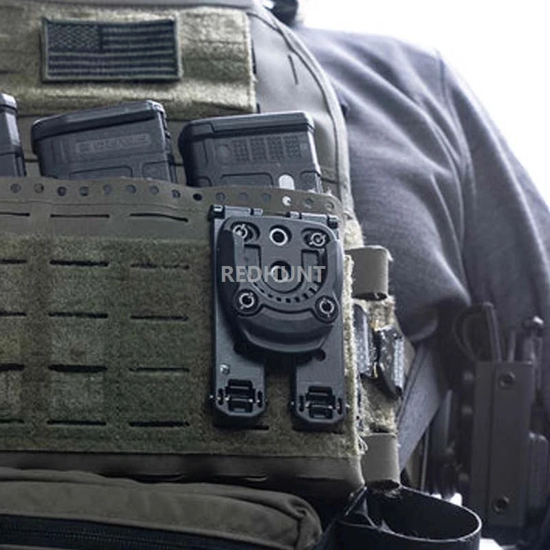 Mini sistema de montaje táctico Tek-Mount de conexión rápida para bolsas de revistas, funda para pistola, bolsas de torniquete, equipo de cinturón de trabajo de caza - imagen 3