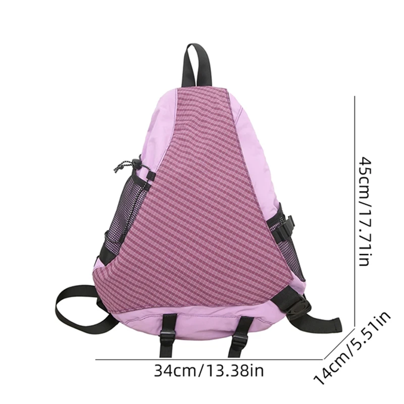 Bolsa de pecho para gimnasio deportivo, bandolera grande de almacenamiento, bolso de hombro para estudiantes, mochila para ordenador portátil, viaje, ciclismo, senderismo - imagen 3