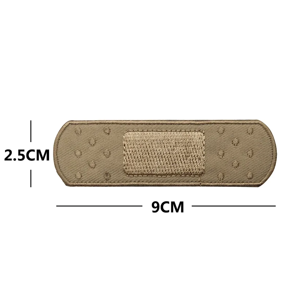 1 Uds. Parche de tela bordado con tira de vendaje de tirita falsa con apliques de decoración de bucle de gancho parches militares para sombreros de mochila - imagen 5