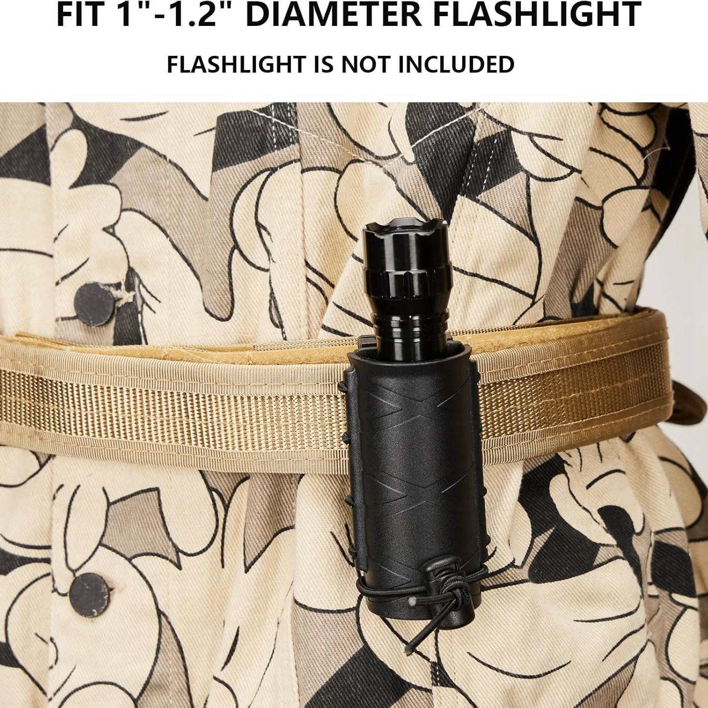 Funda de pulverización OC/Mace con tapa abierta para cinturón/chaleco de servicio, estuche de pulverización de pimiento de liberación rápida MK3/MK4, soporte para recipiente, funda portadora de polímero - imagen 2