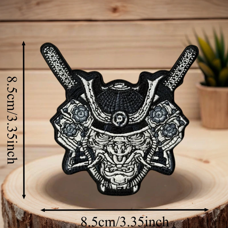 Parche bordado de esqueleto de guerrero, chaleco táctico, insignia de moral con gancho y bucle, pegatinas decorativas para mochila, parches para brazalete para ropa - imagen 3