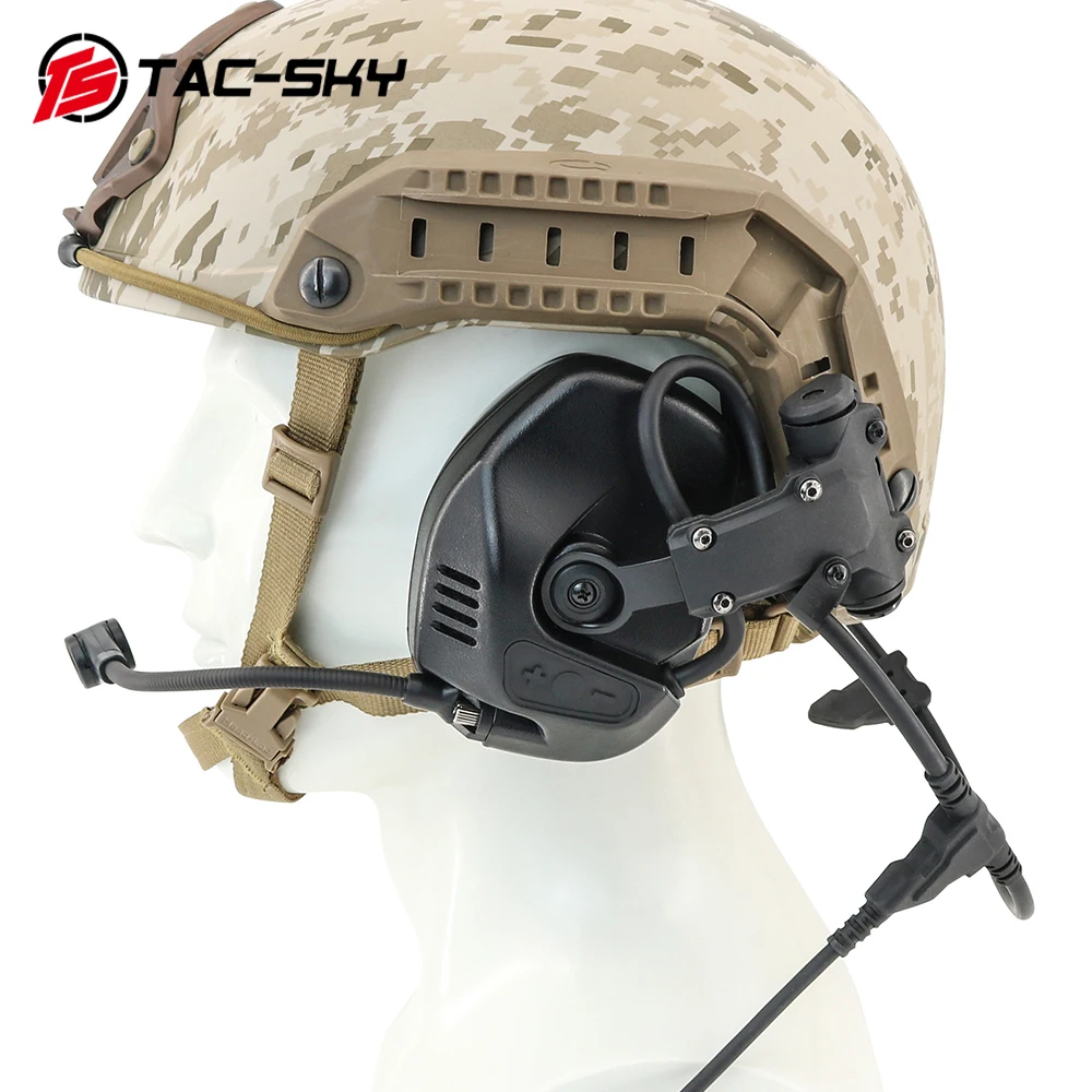 Auriculares tácticos TS TAC-SKY RAC para deportes de caza al aire libre, compatibles con casco ARC Track FAST /ACH/MICH Series - imagen 5