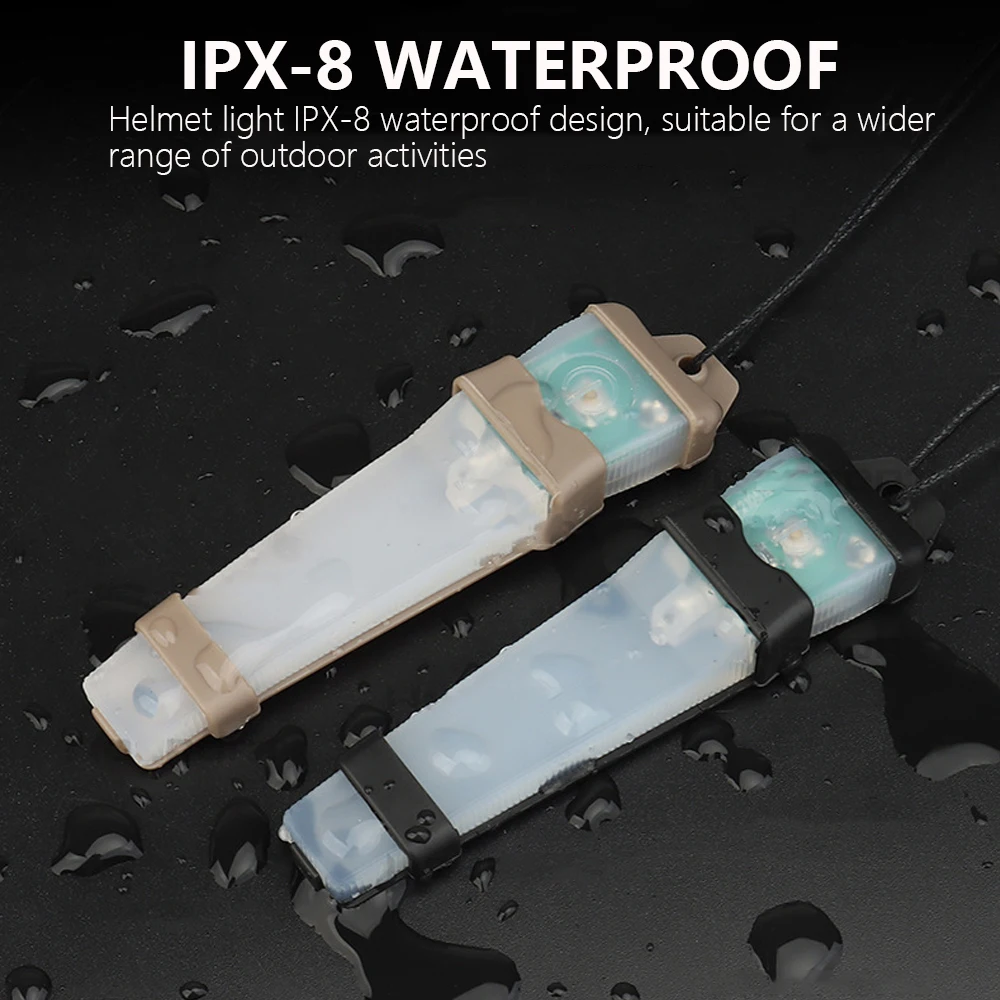 Luz de señal táctica, 7 colores, se puede cambiar, luz intermitente de seguridad para casco de bicicleta, lámpara de señal deportiva Militar, nueva versión 3 - imagen 5